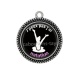 Pendentif Cabochon Argent - j'peux pas j'ai natation