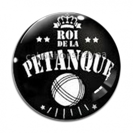 Cabochon Verre - roi de la pétanque