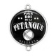 Connecteur Cabochon Argent - roi de la pétanque