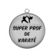 Pendentif Cabochon Argent - super prof de karaté
