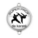 Connecteur Cabochon Argent - super prof de karaté