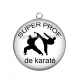 Pendentif Cabochon Argent - super prof de karaté