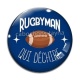 Cabochon Verre - rugbyman qui déchire
