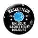 Cabochon Verre - basketteur un jour basketteur toujours