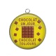 Pendentif Cabochon Argent - chocolat un jour chocolat toujours