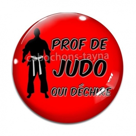 Cabochon Verre - prof de judo qui déchire
