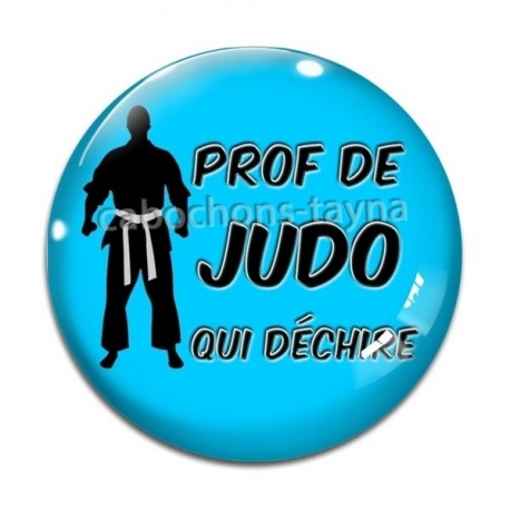 Cabochon Verre - prof de judo qui déchire