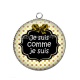 Pendentif Cabochon Argent - je suis comme je suis