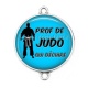 Connecteur Cabochon Argent - prof de judo qui déchire
