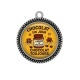 Pendentif Cabochon Argent - chocolat un jour chocolat toujours