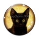 Cabochon Verre - chat