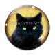 Cabochon Verre - chat