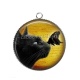 Pendentif Cabochon Argent - chat