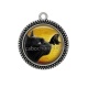 Pendentif Cabochon Argent - chat