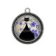 Pendentif Cabochon Argent - chat
