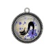 Pendentif Cabochon Argent - chat