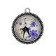 Pendentif Cabochon Argent - chat