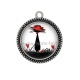 Pendentif Cabochon Argent - chat