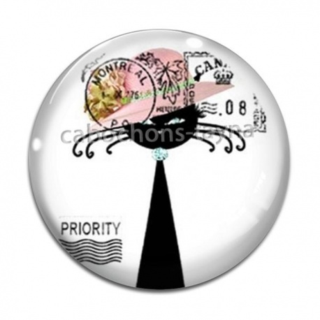 Cabochon Verre - chat