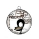 Pendentif Cabochon Argent - chat