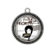 Pendentif Cabochon Argent - chat