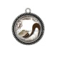 Pendentif Cabochon Argent - chat