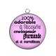 Pendentif Cabochon Argent - adorable
