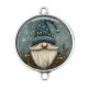 Connecteur Cabochon Argent - gnome
