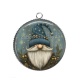 Pendentif Cabochon Argent - gnome