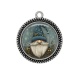 Pendentif Cabochon Argent - gnome