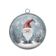 Pendentif Cabochon Argent - gnome