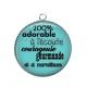 Pendentif Cabochon Argent - adorable