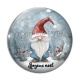 Cabochon Verre - joyeux noël gnome