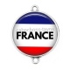 Connecteur Cabochon Argent - france