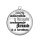Pendentif Cabochon Argent - adorable