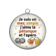 Pendentif Cabochon Argent - je suis un mec simple j'aime la pétanque et l'apéro