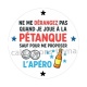 ne me dérangez pas quand je joue à la pétanque sauf pour me proposer l'apéro