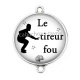 Connecteur Cabochon Argent - le tireur fou