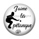 Cabochon Résine - j'aime la pétanque