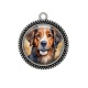 Pendentif Cabochon Argent - chien