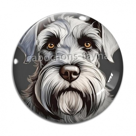 Cabochon Verre - chien