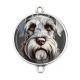 Connecteur Cabochon Argent - chien