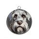 Pendentif Cabochon Argent - chien
