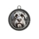 Pendentif Cabochon Argent - chien