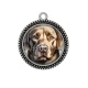 Pendentif Cabochon Argent - chien