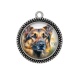 Pendentif Cabochon Argent - chien
