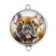 Connecteur Cabochon Argent - chien