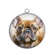 Pendentif Cabochon Argent - chien