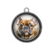 Pendentif Cabochon Argent - chien