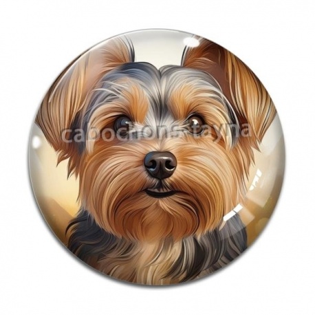 Cabochon Verre - chien